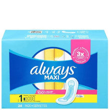 Always - Maxi Pads Regular Wings (28s)