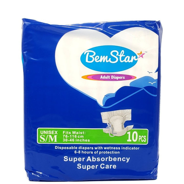 BemStar - Adult Diaper 10pcs (S/M)