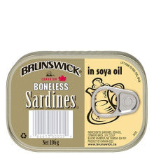 Brunswick Sardines - Boneless Soya Oil (106g)