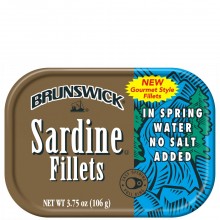 Brunswick Sardines - In Spring Water No Salt Add (106g)