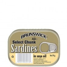 Brunswick Sardines - Select Chunks in Soya Oil (95g)