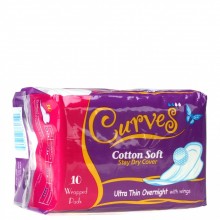 Curves - Cotton Soft Ultra Thin Overnight (10s)