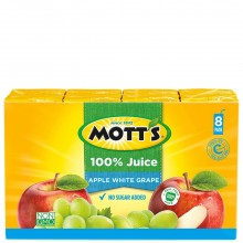 Motts 100% Apple White Grape 8x6.75 oz