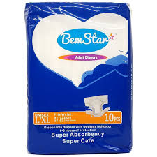 BemStar - Adult Diaper 10pcs (L/XL)